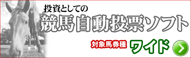 投資としての競馬自動投票ソフト 対象馬券種「ワイド」